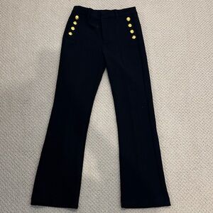 GAP Black Flare Pants with Gold Buttons